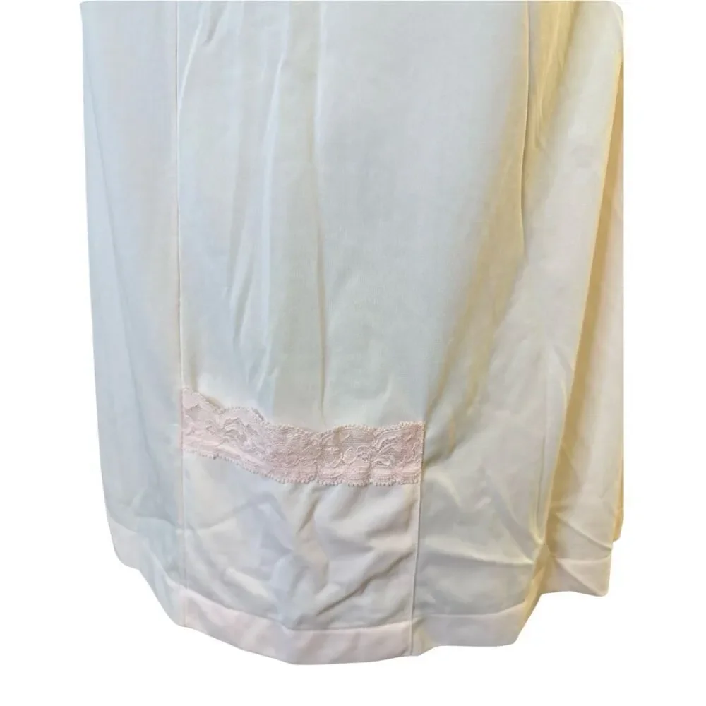 Shadowline Pale Pink Pajama Set Women M-L Silky Lightweight Vtg
